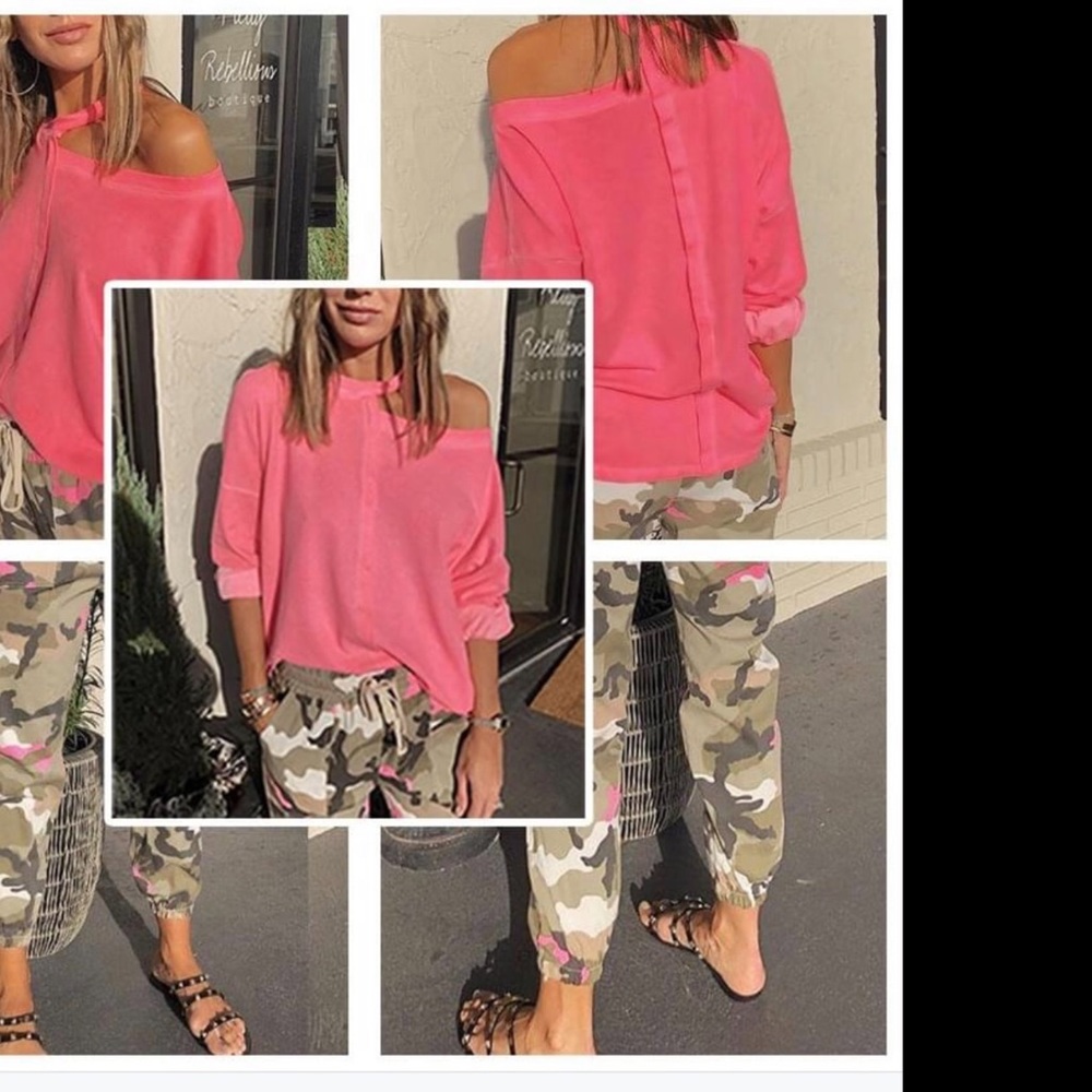 NEON CAMO JOGGERS SIZE M NEW CONDITION